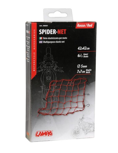Spider, rete elasticizzata - Rosso