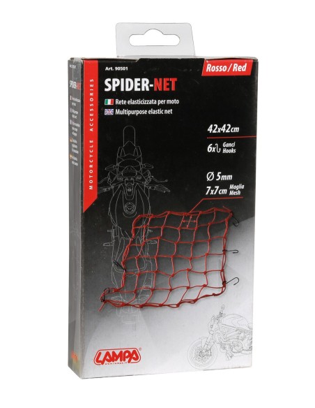 Spider, rete elasticizzata - Rosso