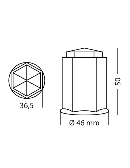 SET 10 PZ.COPRIBULLONI 32MM IN ABS 98048 LAMPA