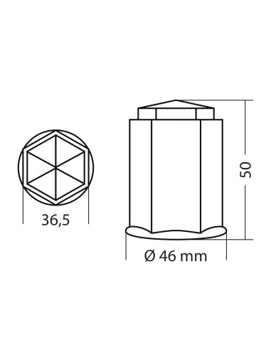 SET 10 PZ.COPRIBULLONI 33MM IN ABS 98049 LAMPA