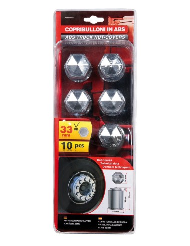 SET 10 PZ.COPRIBULLONI 33MM IN ABS 98049 LAMPA