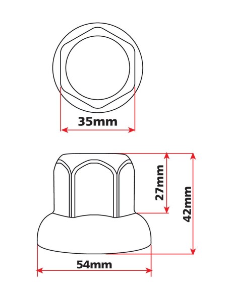 SET 10 PZ.COPRIBULLONI 33MM ACCIAIO INOX TESTA PIATTA 98052 LAMPA