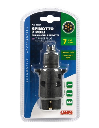 SPINOTTO 7 POLI CON FERMACAVO A CHIUSURA A VITE 38981 LAMPA