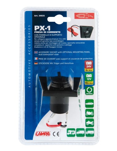 PRESA DI CORRENTE PX1 CON PANNELLO DI SUPPORTO 39035 LAMPA