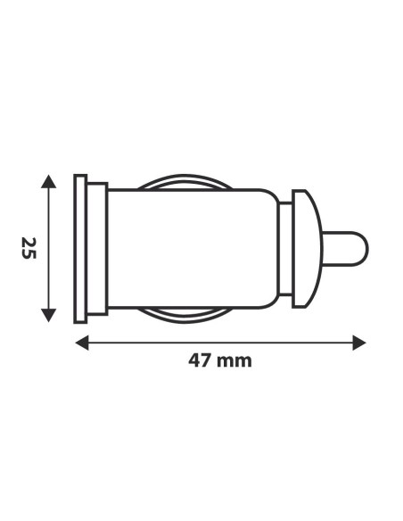 PLUG-IN PRESA USB, 1000MA 12/24V 39019 LAMPA