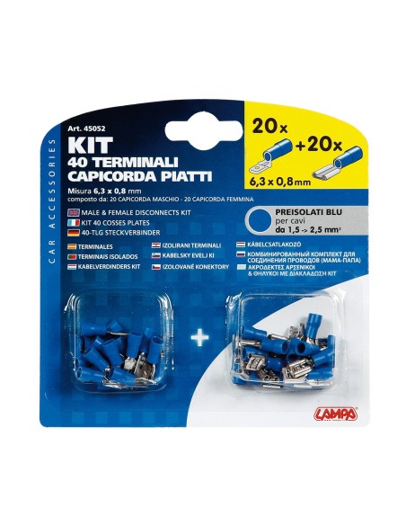 KIT 40 CAPICORDA PIATTI BLU 45052 LAMPA