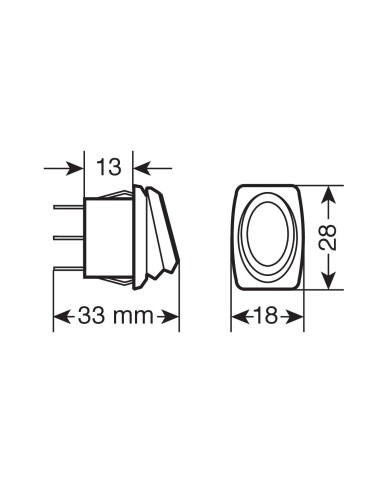 MICRO INTERRUTTORE 12/24V CON LED BLU 45534 LAMPA