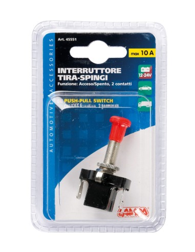 INTERRUTTORE TIRA/SPINGI 10A-12V 45551 LAMPA