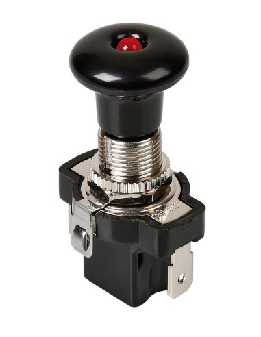 INTERRUTTORE TIRA/SPINGI LED ROSSO 12/24V MAX 20A 45570 LAMPA