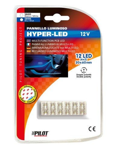 PANNELLO 20X60MM 12LED BIANCO 58495 LAMPA