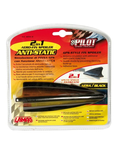 ANTENNA ANTISTATICA PINNA NERA 40518 LAMPA