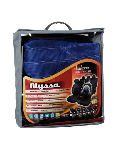 SET COPRISEDILI FODERA ALYSSA BLU COORDINATE 54933 LAMPA