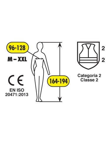 GIUBBINO FLUORESCENTE GIALLO OMOL. 65856 LAMPA