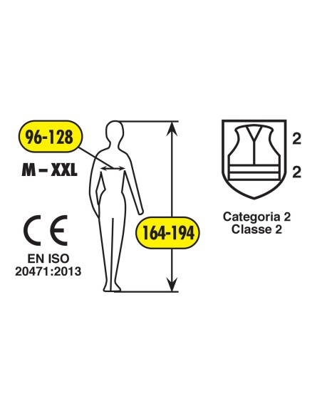 GIUBBINO FLUORESCENTE GIALLO OMOL. 65856 LAMPA