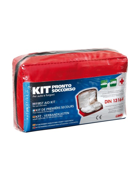 KIT PRONTO SOCCORSO PER AUTO NORME DIN 13164 66962 LAMPA