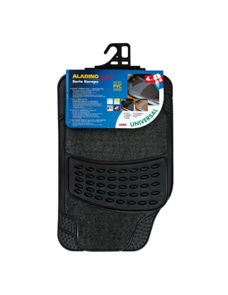 Aladino edition 2, serie tappeti universali 4 pezzi - Nero