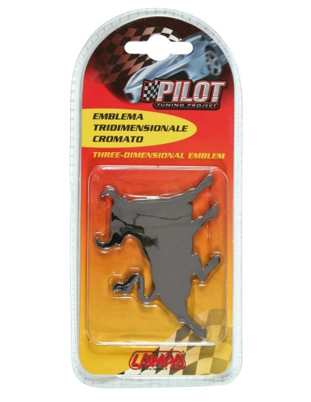 SIGLA-EMBLEMA ADESIVO CROMATO BULL 07207 LAMPA