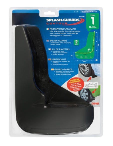 COPPIA PARASPRUZZI PER AUTO CONTOUR MISURA 1 12505 LAMPA