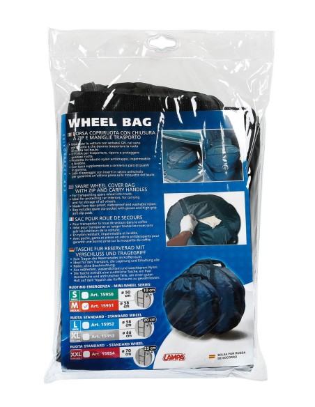 COPRIRUOTA DI SCORTA PER AUTO 58 X 10 CM (MEDIUM) 15951 LAMPA