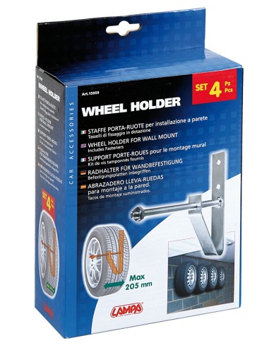 Wheel-Holder, set 4 staffe porta-ruote