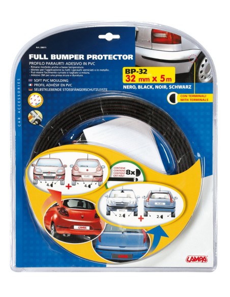 BUMPER PROTECTOR 32MM X 5M + 8 TERMINALI 20611 LAMPA
