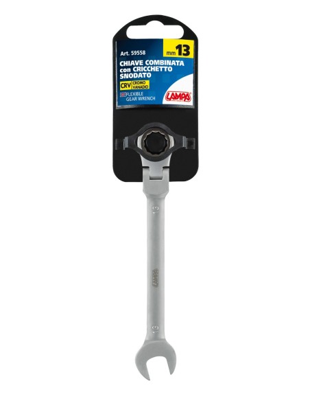 CHIAVE COMBINATA 13MM CON CRICCHETTO SNODATO 59558 LAMPA