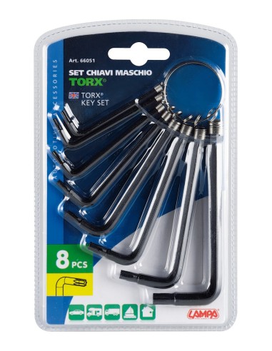 SET 8 PZ. CHIAVI TORX 66051 LAMPA