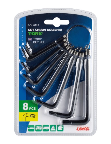 SET 8 PZ. CHIAVI TORX 66051 LAMPA