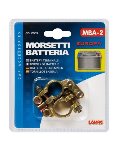 SERIE MORSETTI BATTERIA T. ALFA 70040 LAMPA