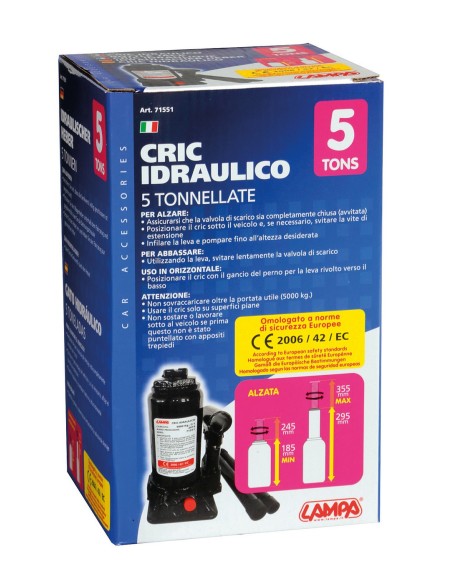 CRIC IDRAULICO 50 Q.LI (TUV) 71551 LAMPA