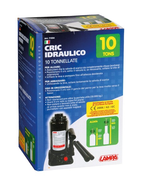 CRIC IDRAULICO 100 Q.LI (TUV) 71554 LAMPA