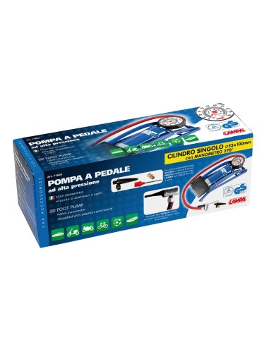 POMPA A PEDALE C/MISURAPRESS. 71600 LAMPA