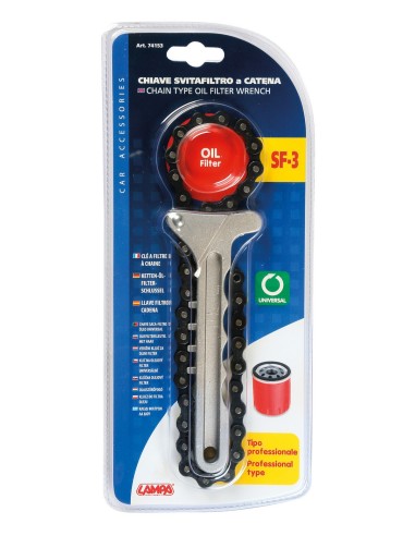 Chiave svitafiltro olio a catena tipo professionale