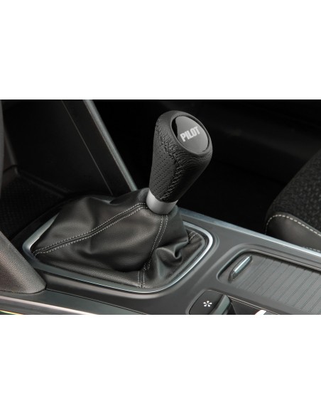 POMELLO SPEED NERO CUCITURE NERE CON 6 EMBLEMI IN