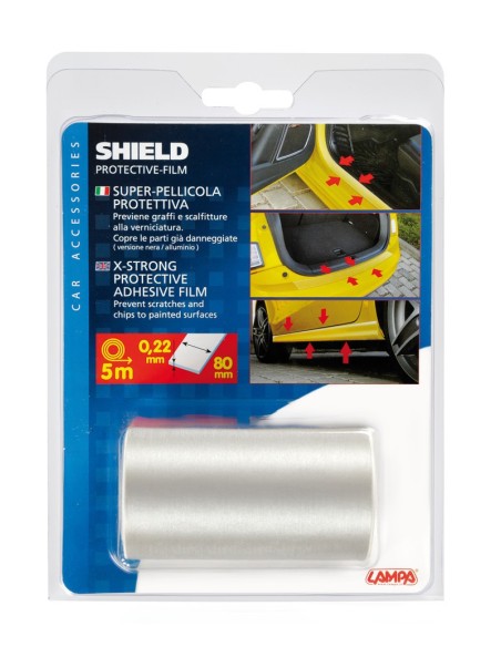 PROTEZIONE BATTITACCO ADESIVA ALLUMINIO SPAZZOLATO