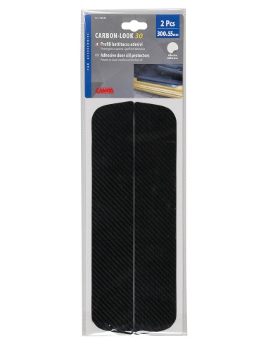 Carbon-Look, profili battitacco portiera adesivi - 300x55 mm