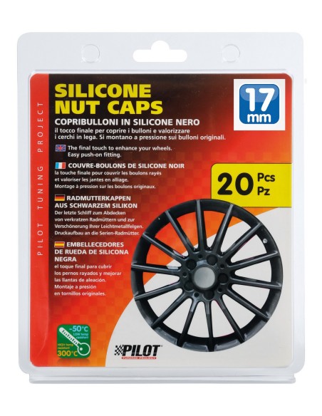 Copribulloni in silicone, 20 pz - 17 mm