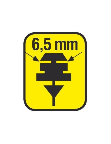 COPPIA GOMMINI TERGICRISTALLO TERGIX-PLUS C/ROT. CM.71 ATTACCO 6,5MM 19002 LAMPA