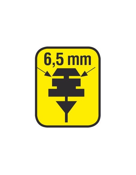 COPPIA GOMMINI TERGICRISTALLO TERGIX-PLUS C/ROT. CM.71 ATTACCO 6,5MM 19002 LAMPA