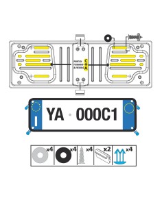 PORTATARGA ANTERIORE IN ALLUMINIO 2