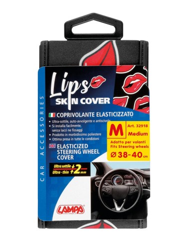 Skin-Cover, coprivolante elasticizzato in poliestere - Labbra - M - Ø 38/40 cm