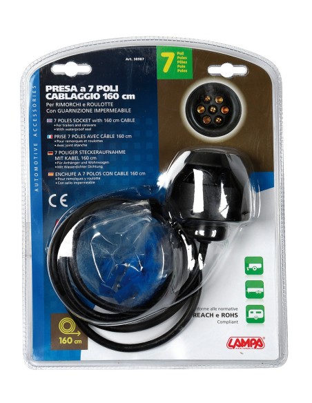Presa 7 poli con cablaggio da 160 cm