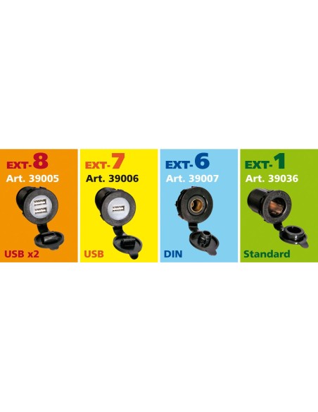 ALLOGGIAMENTO SINGOLO PER PRESE SERIE EXT 39008 LAMPA