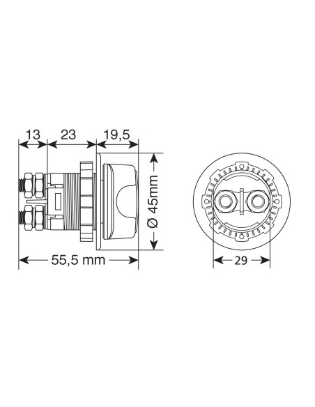 INTERRUTTORE STACCA BATTERIA 100 A 12V 3 POSIZIONI