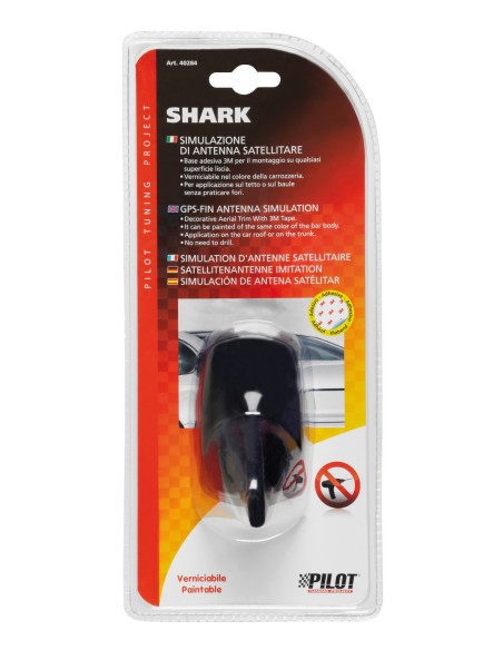 SPOILER A TETTO SHARK DECORAZION CON ADESIVO 3M