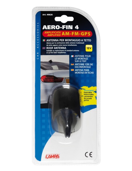 ANTENNA A TETTO AERO-FIN 4 FM/AM/GPS AMPLIFICATO