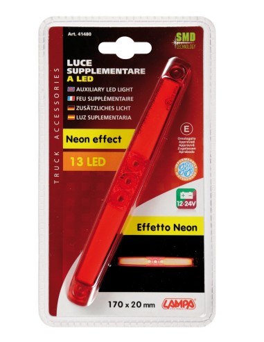 LUCE A LED ROSSA 12/24V NEON EFFECT