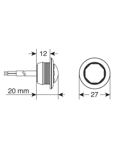 LUCE DA INCASSO BIANCA 12/24V F-16