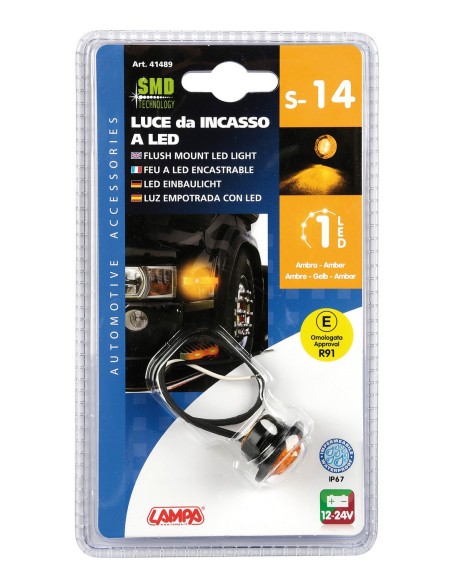 LUCE DA INCASSO AMBRA 12/24V S-14