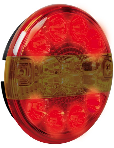 FANALE POSTERIORE ROTONDO 12/24V LED 3 FUNZIONI 41529 LAMPA